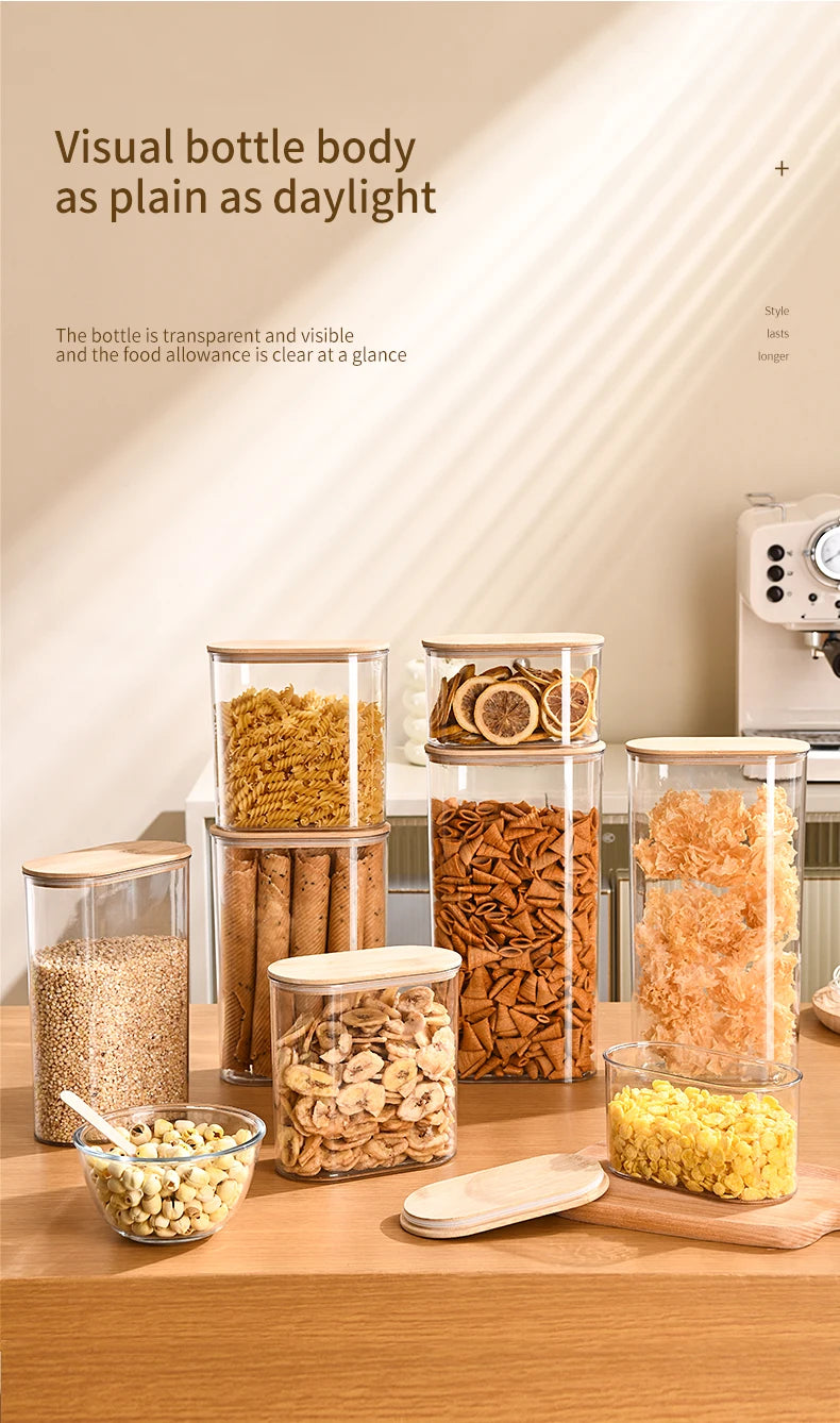 Storage Containers with Lids,Clear Food Jars Fits for Pantry,Coffee Bar,Airtight Canisters for Organizer Pasta,Sugar,Coffee Bean