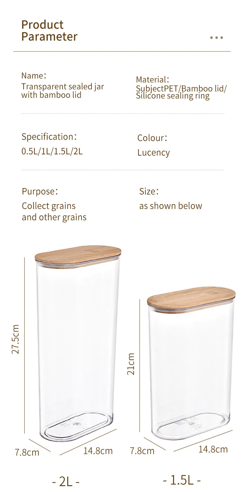 Storage Containers with Lids,Clear Food Jars Fits for Pantry,Coffee Bar,Airtight Canisters for Organizer Pasta,Sugar,Coffee Bean