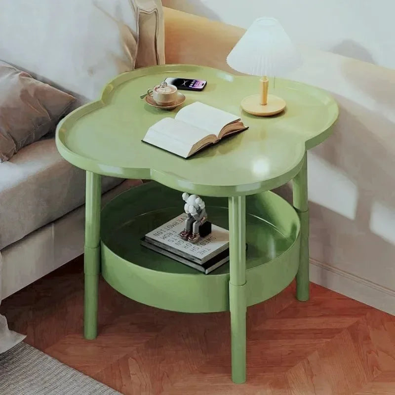 Modern Minimalist Bedside Table with Portable Storage Rack - Space Saving Design, Casual and Chic Home Decoration