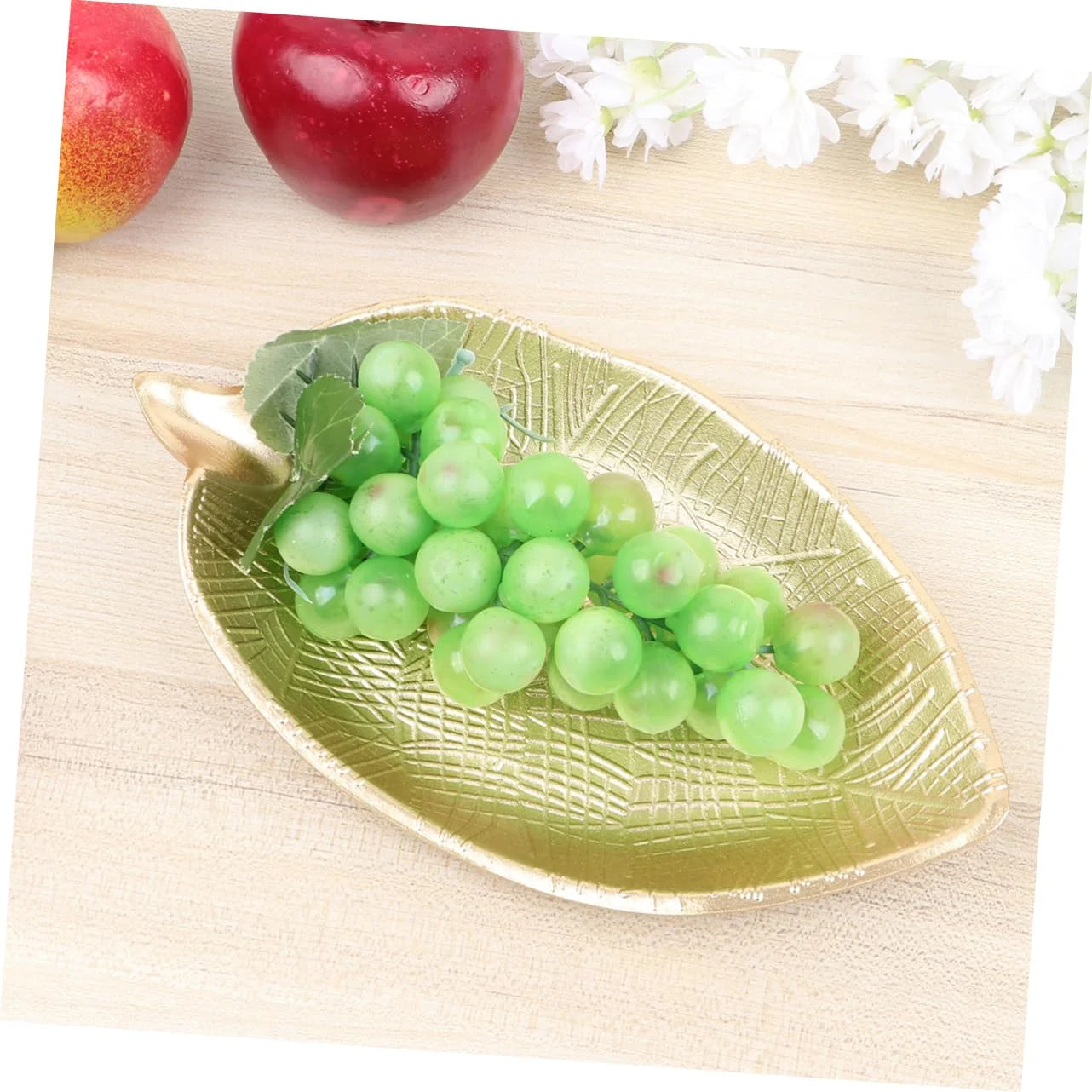 Nordic Wooden Tray Gold Leaf Shape Serving Tray Jewelry Pallet Fruit Snack Candy Dish Table Decoration Storage Organizer