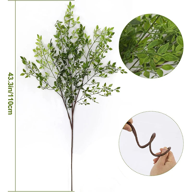 Artificial Green Plant 100CM Fake Eucalyptus Leaf Flowers Bouquet Wedding Decoration for Home Room Decor Arrangement Accessories
