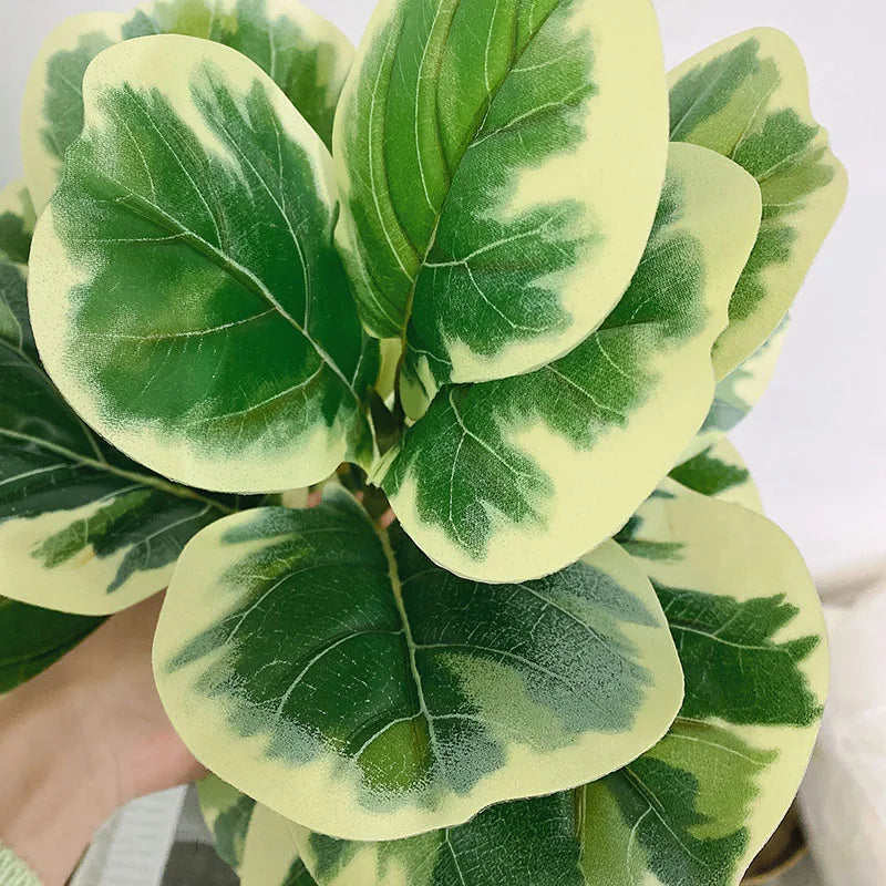 35-150cm Tropical Tree Artificial Rubber Tree Fake Tree Artificial Plants Faux Banyan Tree for Home Garden Room Shop Decor