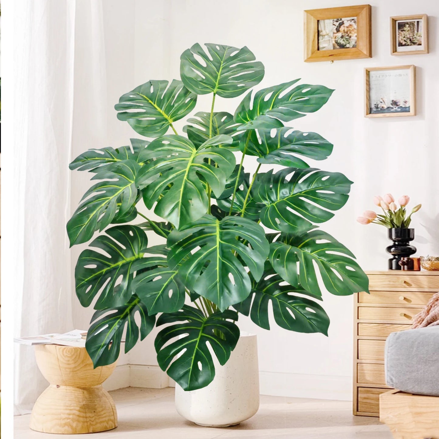 59-103cm/40.5in Artificial Monstera plastic fake plant pot ornamental festival suitable for home office decoration