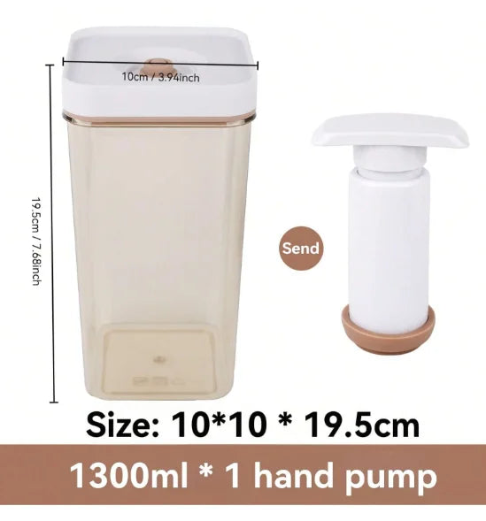 Vacuum Seal Container Moisture-Proof Food Storage Container with Dustproof Lid for Coffee Beans Cereals Rice Storage Box