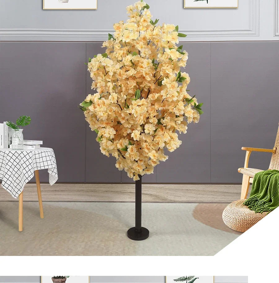 Artificial Cherry Tree Fake Plants Fake Tree Tabletop Living Room Pathway Guide DIY Party Wedding Decor Backdrop Home Decor