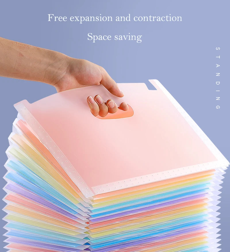A4 Letter Rainbow Multi Layer Vertical Storage File Holder 25 Layers Store 2000 Sheets For School Office Paper Storage