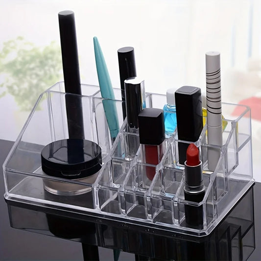 Lipstick Makeup Brush Pen Holder Transparent Storage Rack Desktop Cosmetics Storage Box Office Desk Acrylic Box Home