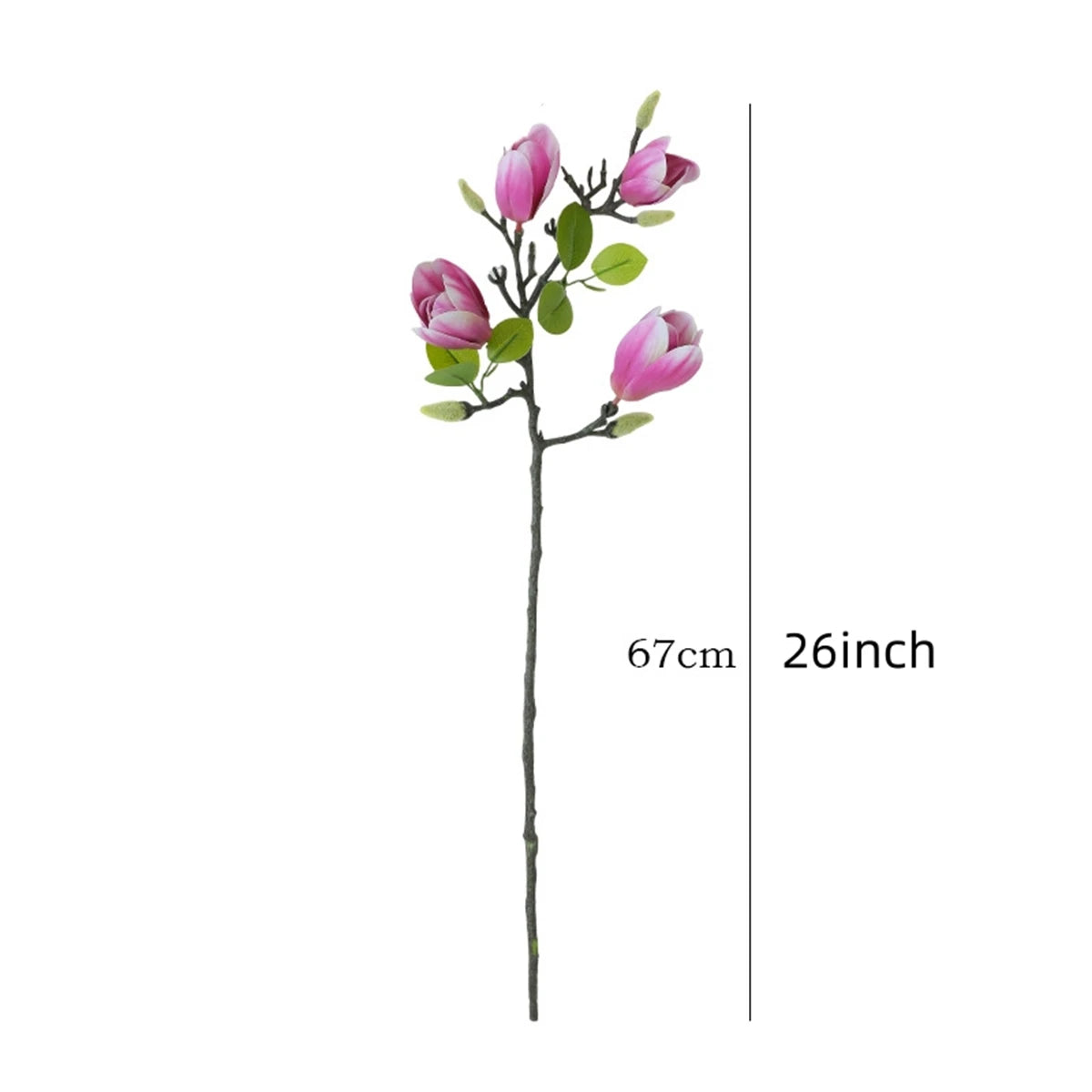 Artificial Magnolia Flower Branch For Home Living Room Decoration Fake Silk Flower Plant Wedding Party Simulation Flower Bouquet