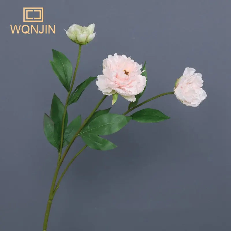 Peony Artificial Flower Fake Flowers Bouquet Branch Pink White Blue for Home Decor House Wedding Decoration indoor Garden