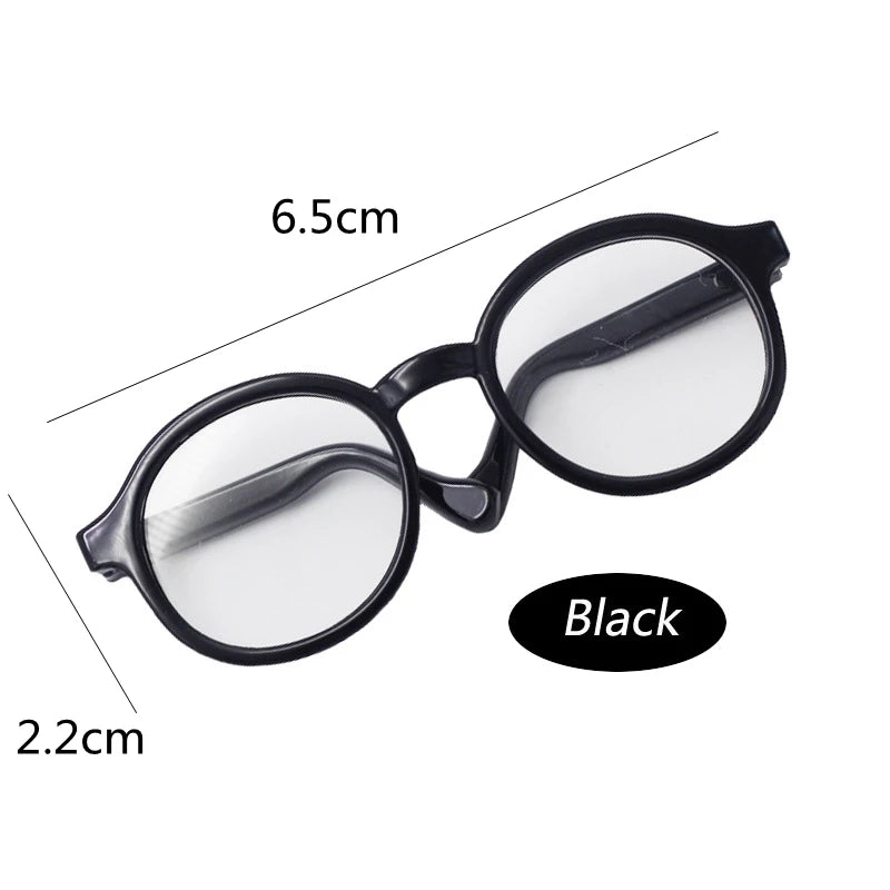 Labubu 6.5cm Glasses Accessories Transparent Plastic Glasses for 15-17cm Labubu Plush Doll DIY Toys for Labubu Sunglasses ﻿