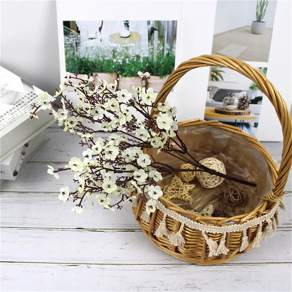 Artificial Plants Beautiful Blue BabysBreath Christmas Decor Fake Plastic Flowers for Home Wedding Bridal Festival Party Vase