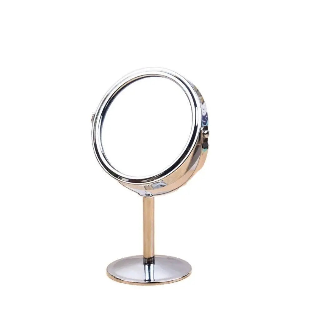 360° Rotatable Stand Makeup Mirror Desktop Double Cosmetic Mirror Oval Nordic Makeup Mirror Portable Small Mirror