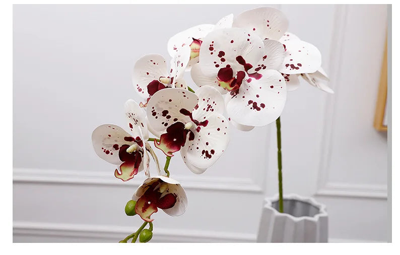 Artificial Butterfly Orchid Fake Phalaenopsis Flowers Artificial Orchid Stem Plants for Wedding Home Decoration