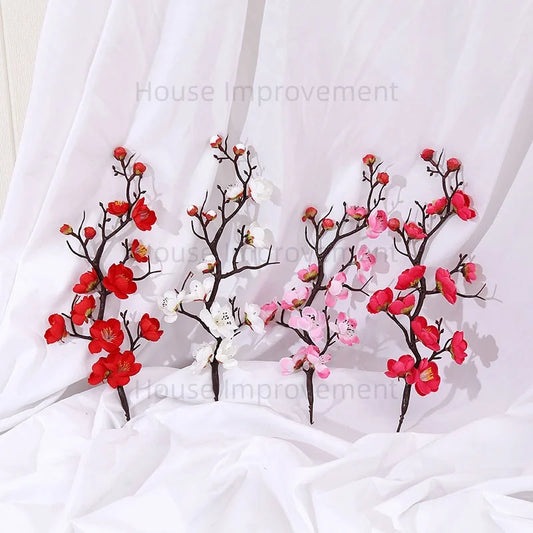 Artificial Plants Bonsai - No Pot Blossoms Artificial Plant Small Tree Fake Flowers Table Ornaments Home Decoration Hotel Garden