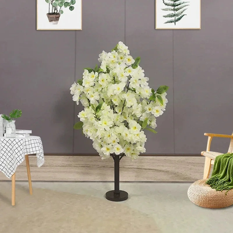 Artificial Cherry Tree Fake Plants Fake Tree Tabletop Living Room Pathway Guide DIY Party Wedding Decor Backdrop Home Decor