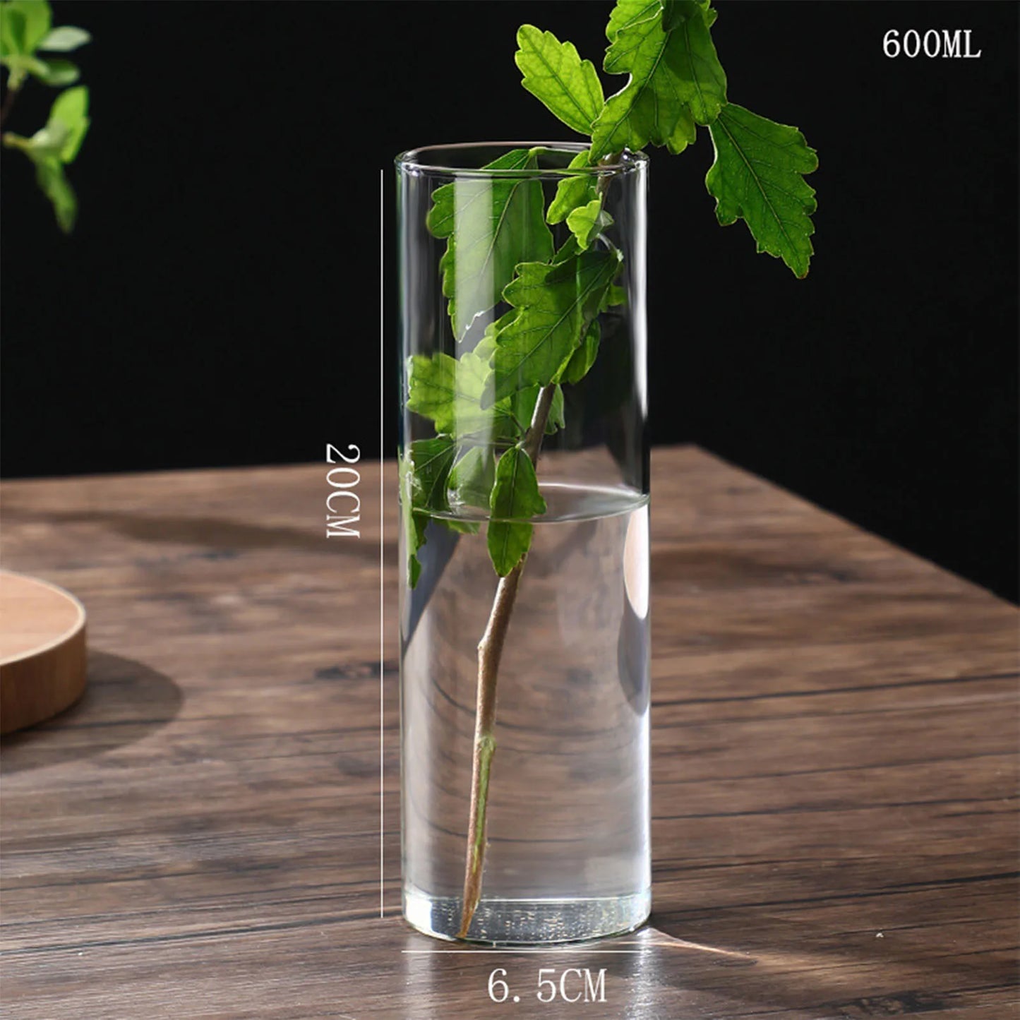 Simplism Glass Hydroponic Vase Modern Small Cylinder Flower Centerpiece Vases Use for Wedding Decor accesorios para jardin