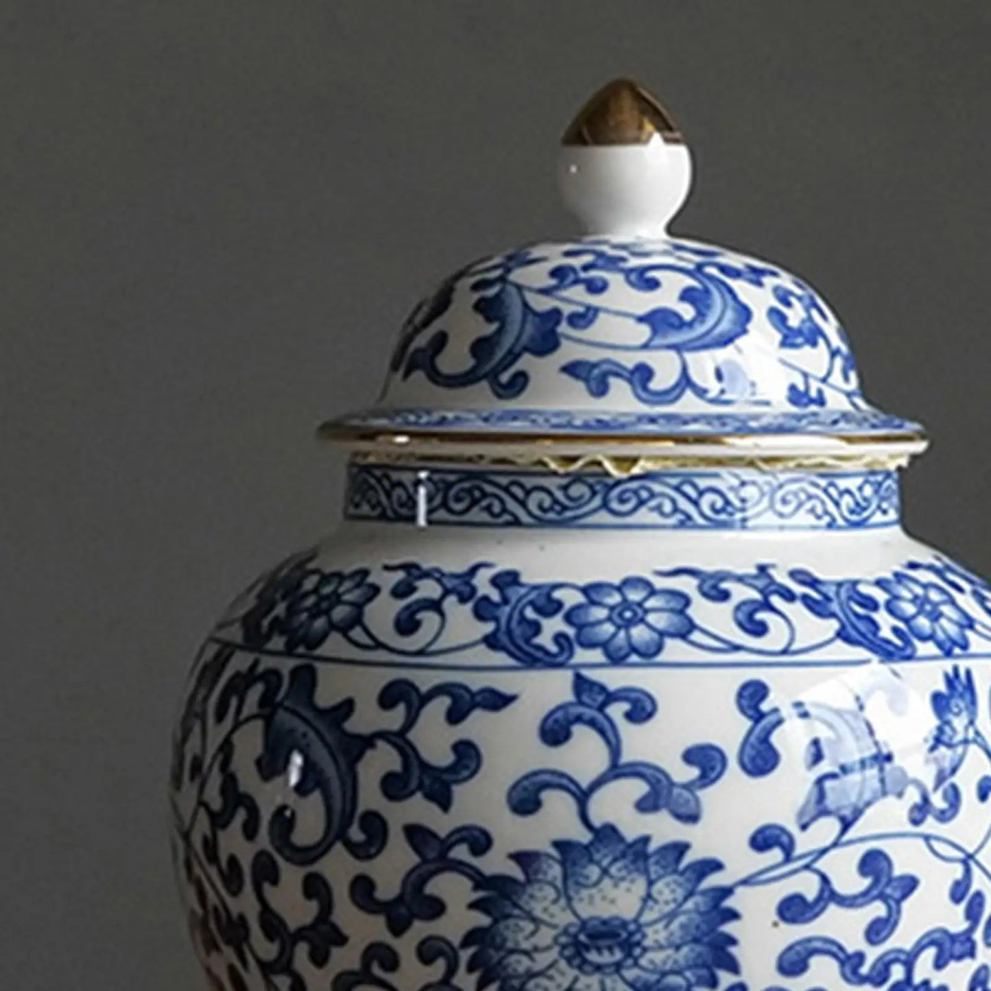 Ceramic Ginger Jar Art Decoration Floral Vase Store Your