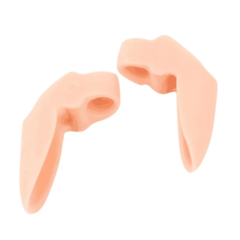 1Pair Silicone Gel foot fingers Two Hole Toe Separator Thumb Valgus Protector Bunion adjuster Valgus Guard feet care