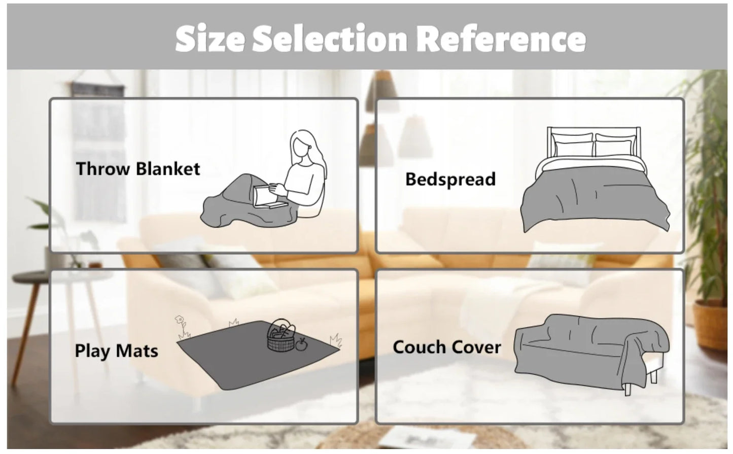 Nordic Style Tassel Throw Blanket  4 Season Use Sofa Cover with Dust & Anti Cat Scratch Protection Ideal for Travel & Home Decor
