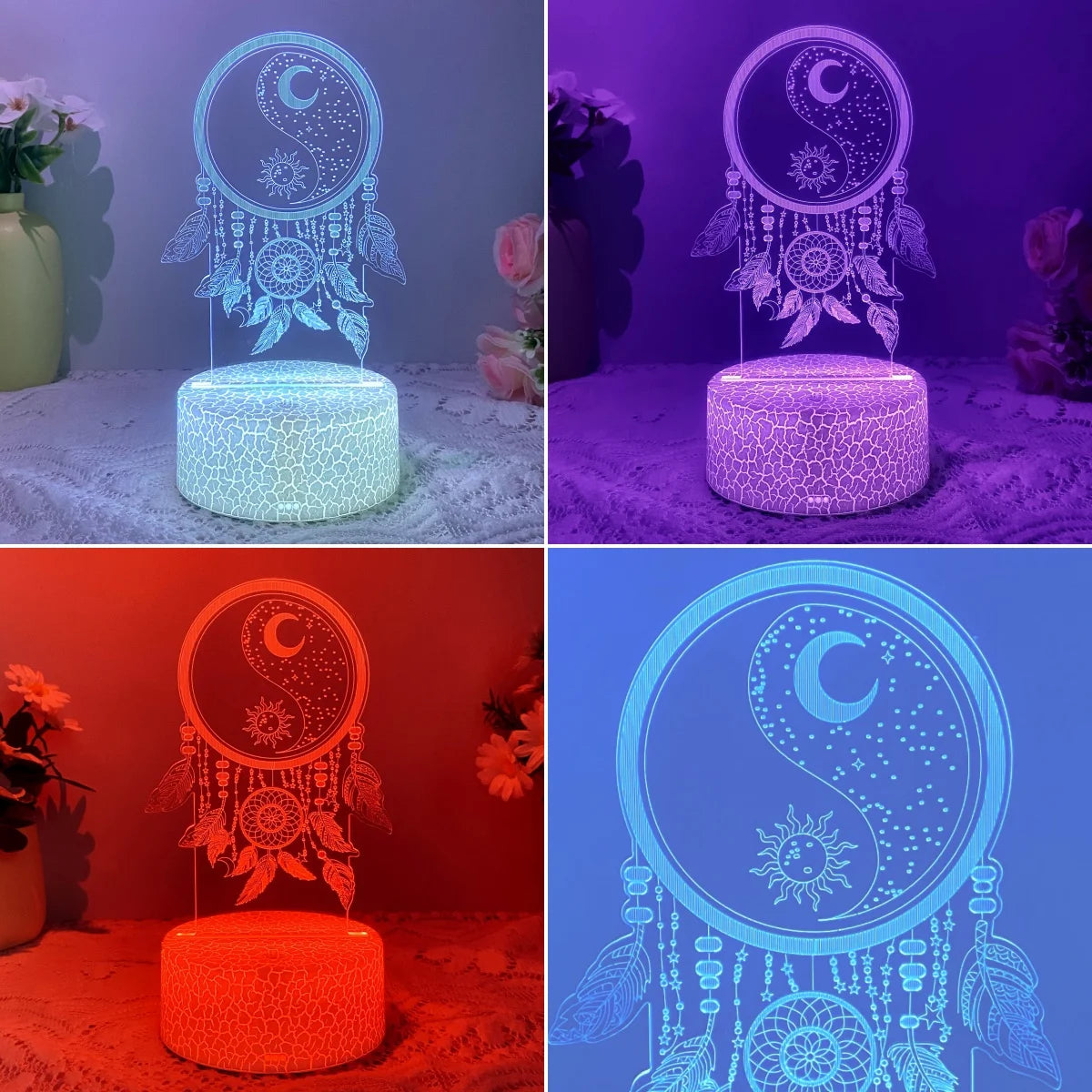 1pcs3D fishing net night light, USB creative dream decorative night light, birthday Christmas gift to friends and relatives.