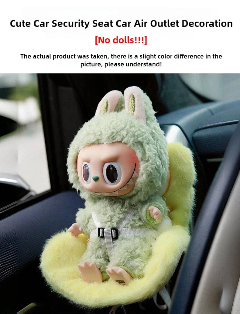 Labubu 15-17cm Doll Seat Labubu Doll Safety Seat Cute Doll Air Outlet Storage High-grade Car Interior Decoration Ornament Gifts