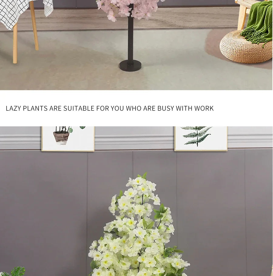 Artificial Cherry Tree Fake Plants Fake Tree Tabletop Living Room Pathway Guide DIY Party Wedding Decor Backdrop Home Decor