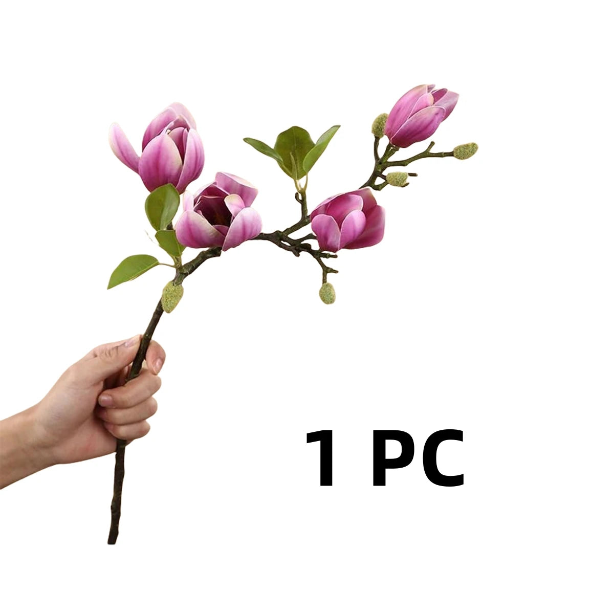Artificial Magnolia Flower Branch For Home Living Room Decoration Fake Silk Flower Plant Wedding Party Simulation Flower Bouquet