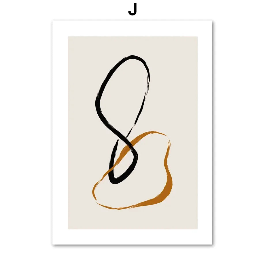 Scandinavian Minimalist Wall Art Abstract Lines Couple Woman HD Canvas Poster Prints Home Bedroom Living Room Decoration