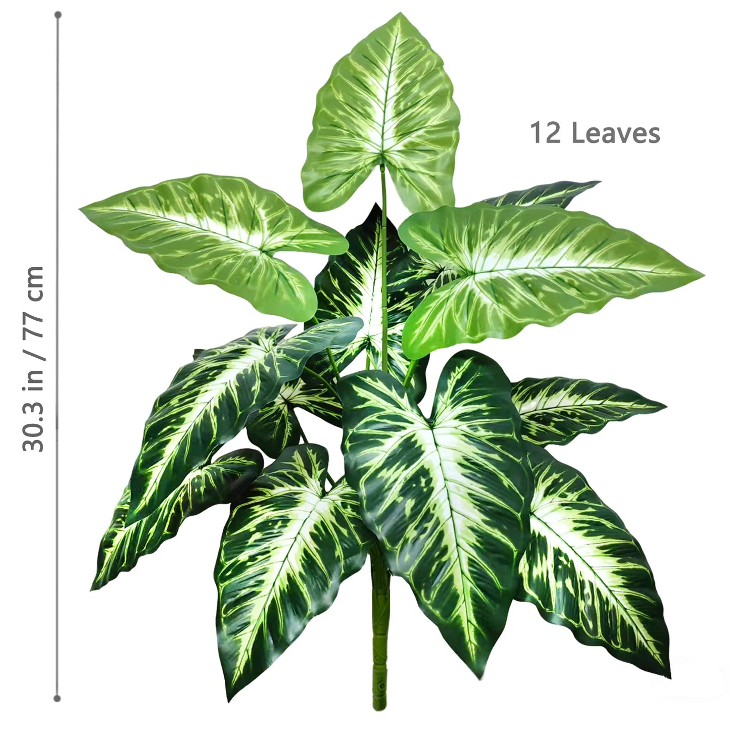 58-108cm Artificial Flowers Calla Lily Horseshoe Leaf Turtle Leaf Bobcat Leaf Fake Plant Ornamental Holiday Home Decoration
