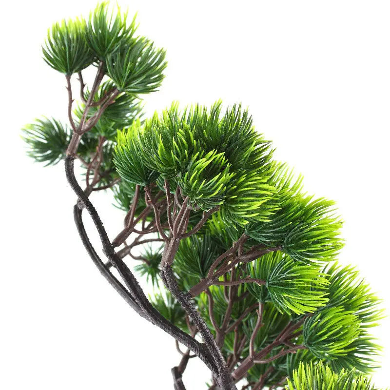 42cm Artificial Plant Pine Branch Green Leaves Fake Plants Home Pine Bonsai Accessories Wedding Flower Arrangement Decoration