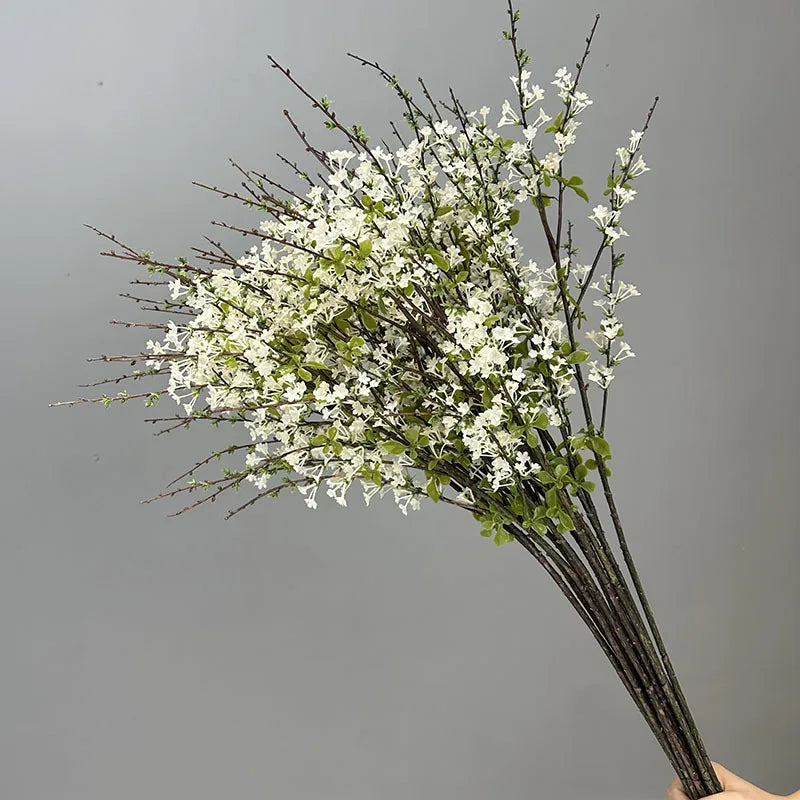 90CM Artificial Green Plant Home Dining Table Decoration Flower Branch Arrangement Accessories Snow Willow Branches