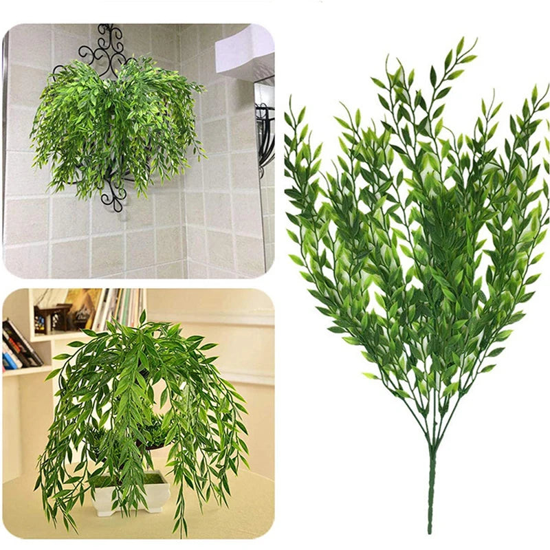 50cm Artificial Plant wicker Wllow Branch Wedding Home Decoration Ceiling Simulation Plant Hanging Green Plant Weeping Willow
