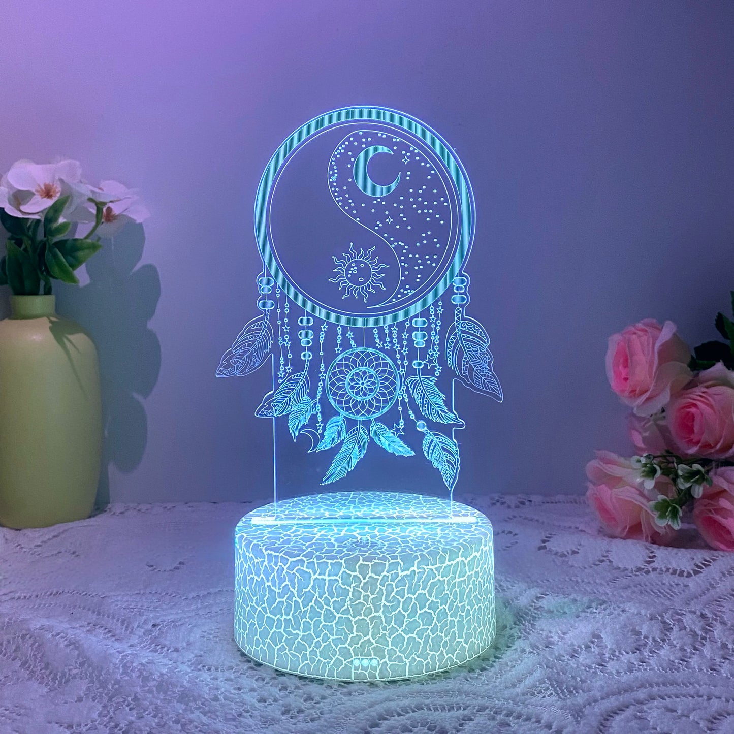1pcs3D fishing net night light, USB creative dream decorative night light, birthday Christmas gift to friends and relatives.