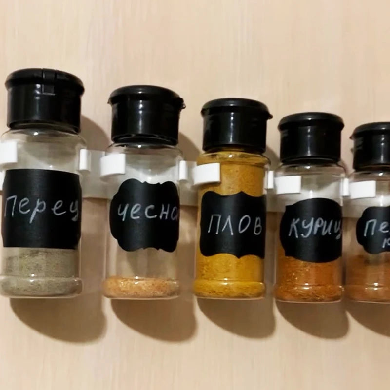 Spice Jars Seasoning Shaker Bottles Plastic Kitchen Spices Storage Condiment Jar Salt Pepper Boxes Kitchen Spice Organizer Rack
