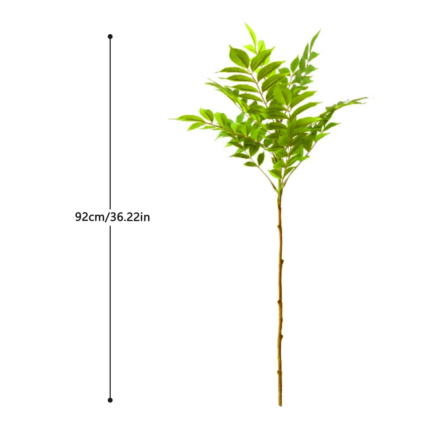 76-140（49.2in）Artificial Ficus Tree Branch Fake Lacquer Tree Plastic Banyan Plants Green Tall Palm Leaves For Home Garden Decor
