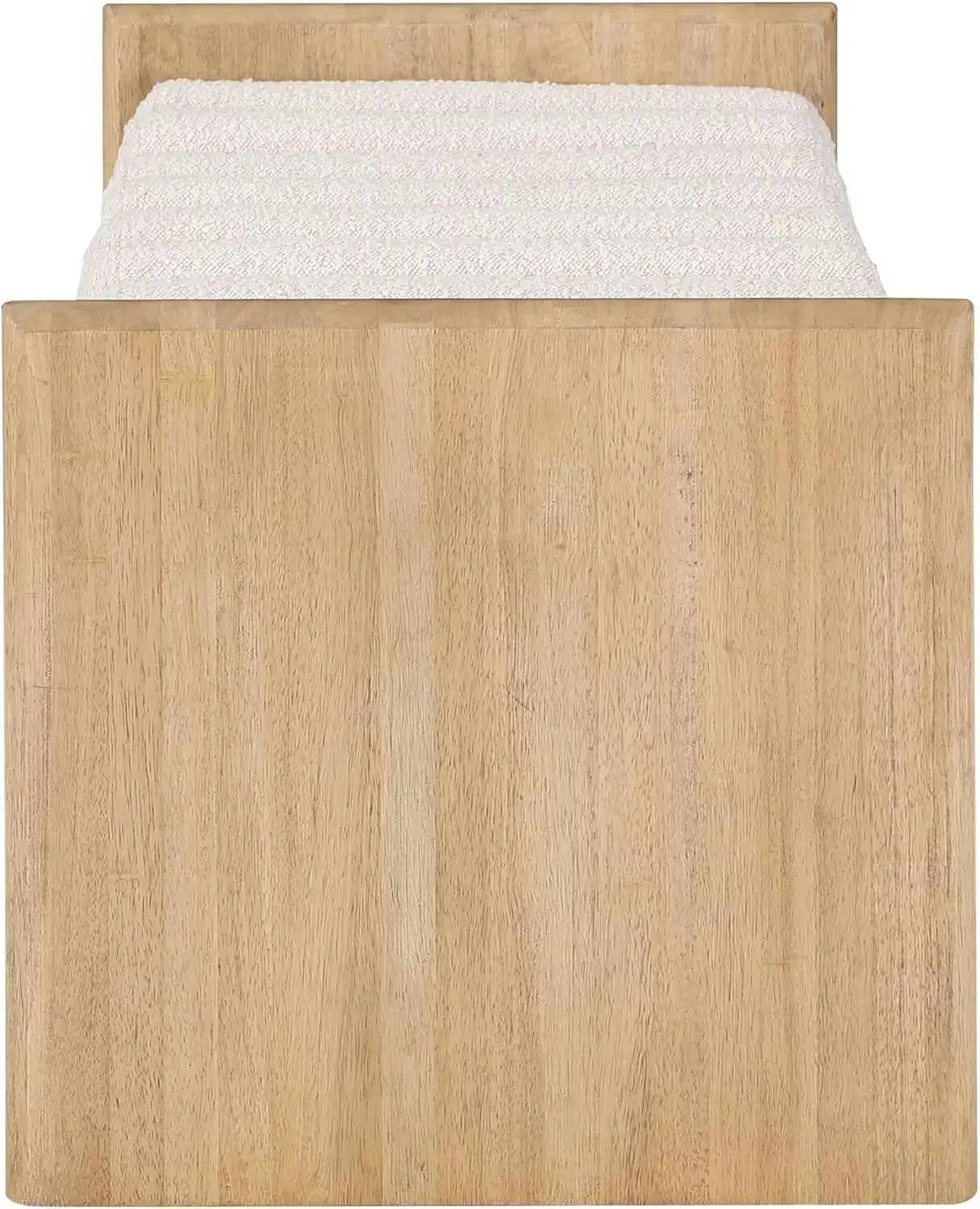 179Cream Waverly Collection Modern | Contemporary Bench with Solid Wood Rich Natural Finish,  52" W x 19" D x 18" H, Cream