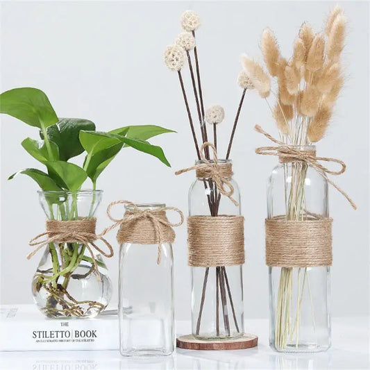 Glass Vase Thickened And Wear Resistant High Quality Thickened Glass Home Decoration Flower Ornaments Flanging Design Circular