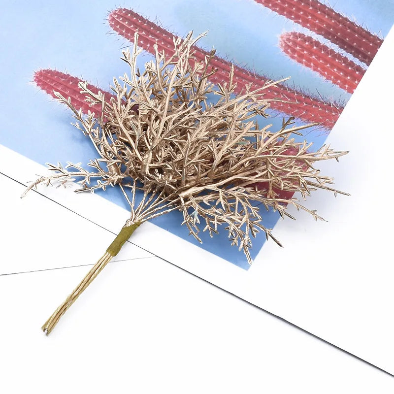 10 Pieces Fake Flowers Diy Christmas Decorations for Home Decorative Flowers Wreaths Artificial Plants for Decoration Floristics