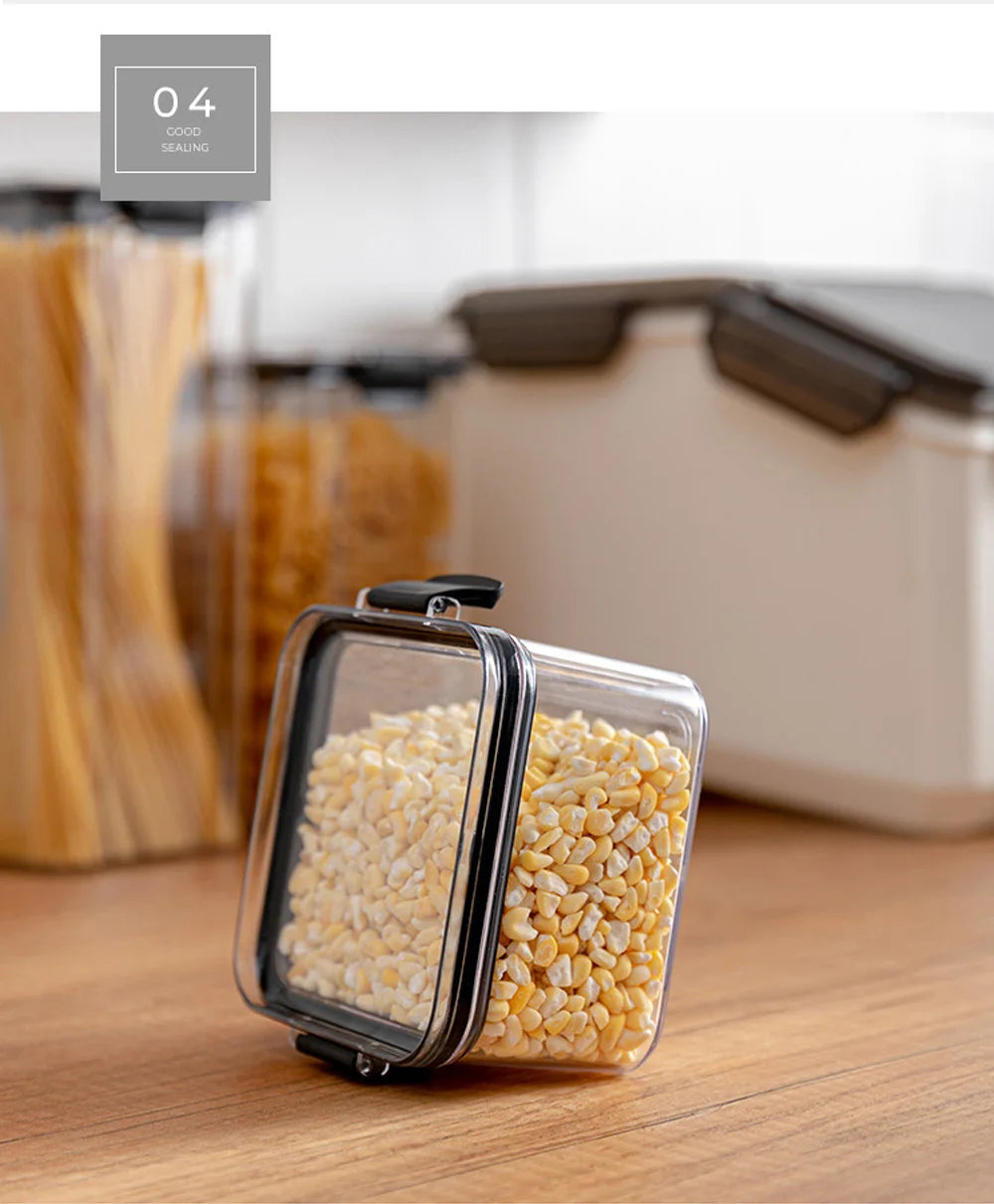 PET Food Storage Containers Kitchen Organization Kitchen Storage Box Jars Ducts for Food Storage Box Fridge Organizer Containers