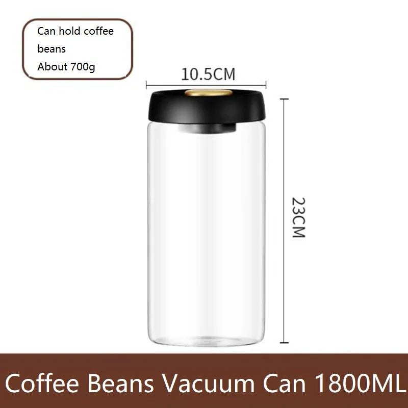 New Bean Coffee Storage Container Vacuum Seal Container Coffee Bean Storage Sealed Container KFSN01