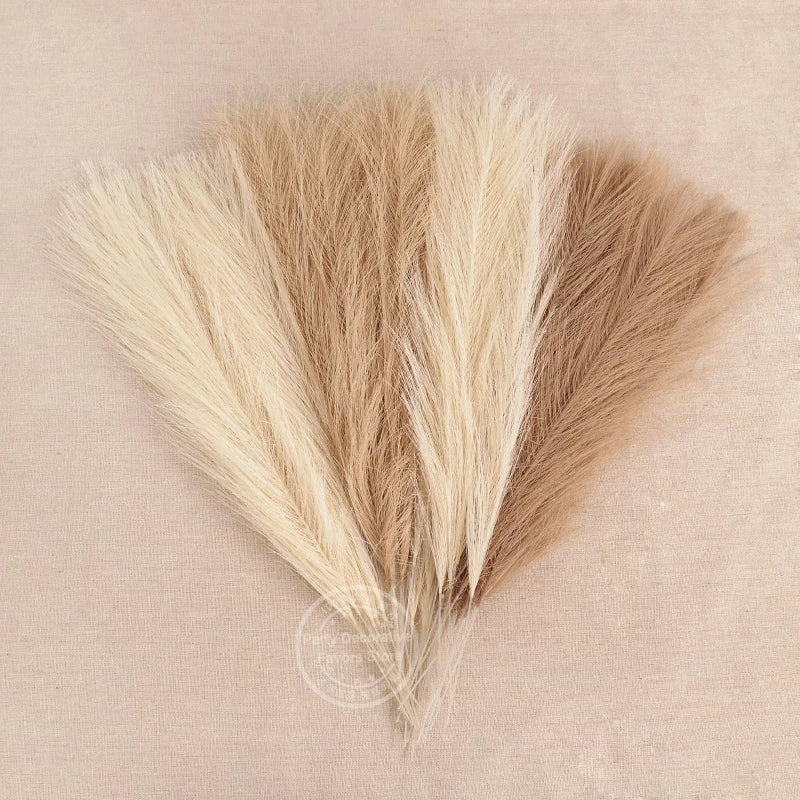 15/30Pcs Artificial Pampas Grass Bouquet Home Living Room Wedding Party Decoration Fake Plant 43cm Dried Flower Reed DIY Vase