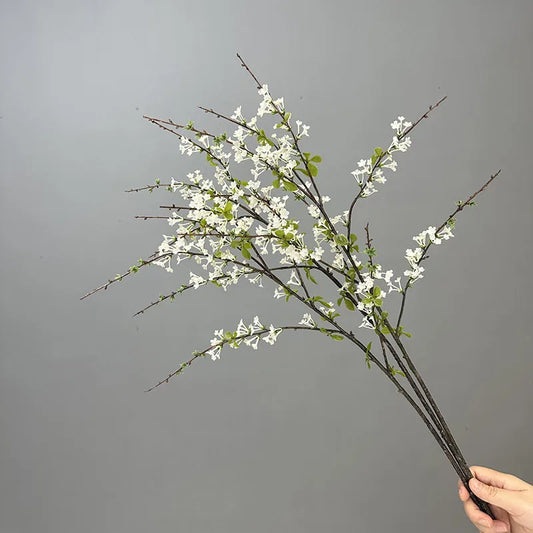 90CM Artificial Green Plant Home Dining Table Decoration Flower Branch Arrangement Accessories Snow Willow Branches