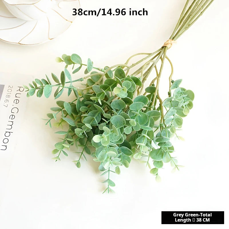 Artificial Eucalyptus Fake Plants Bouquet  Plastic Fake Leaf Flower Arrangement Material Party Home Wedding Decor Accessories