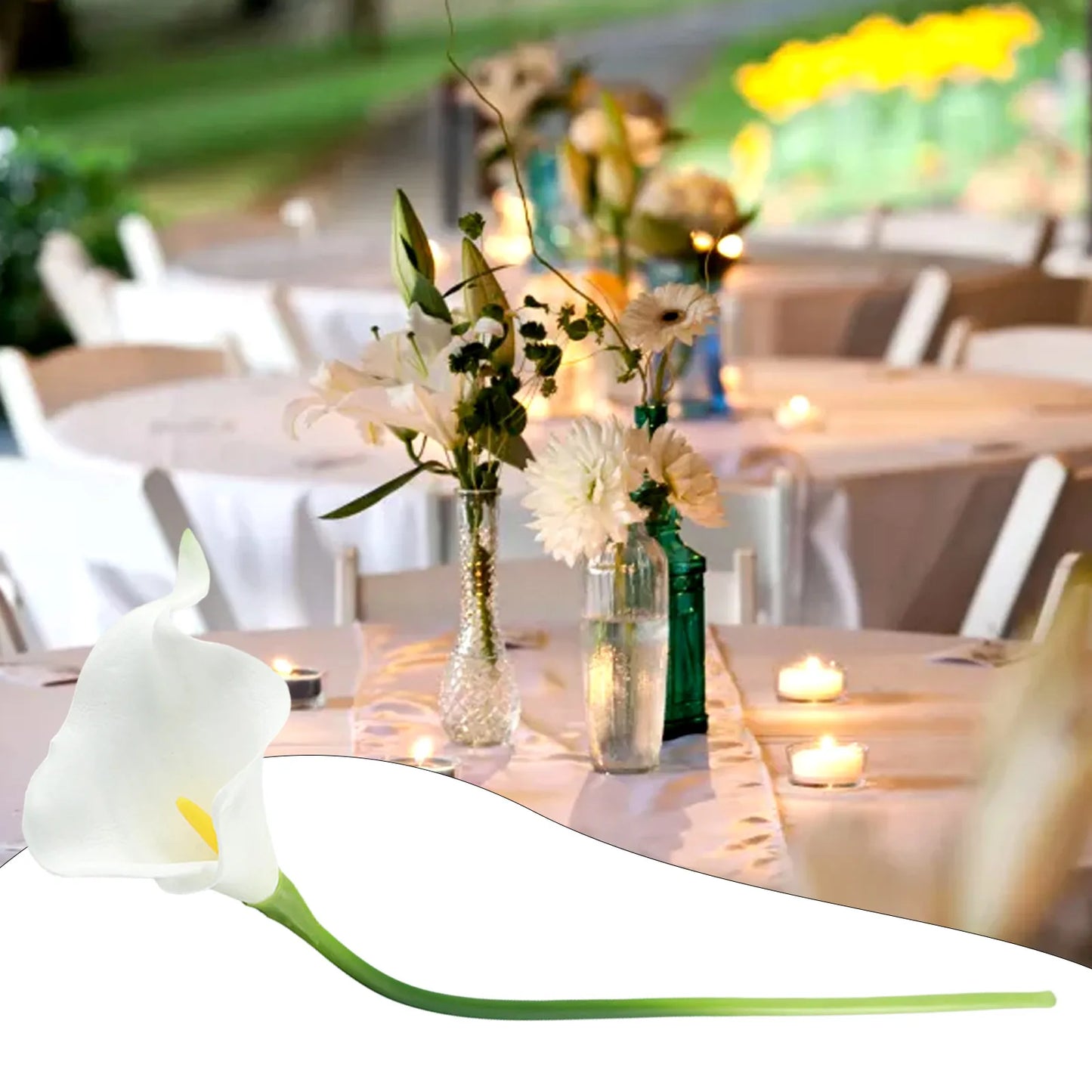 1/10 Pieces Artificial Flowers Calla Lily Bunch Fake Bouquet Table Home Wedding Decoration Fall Decor Artificial Dried Flowers