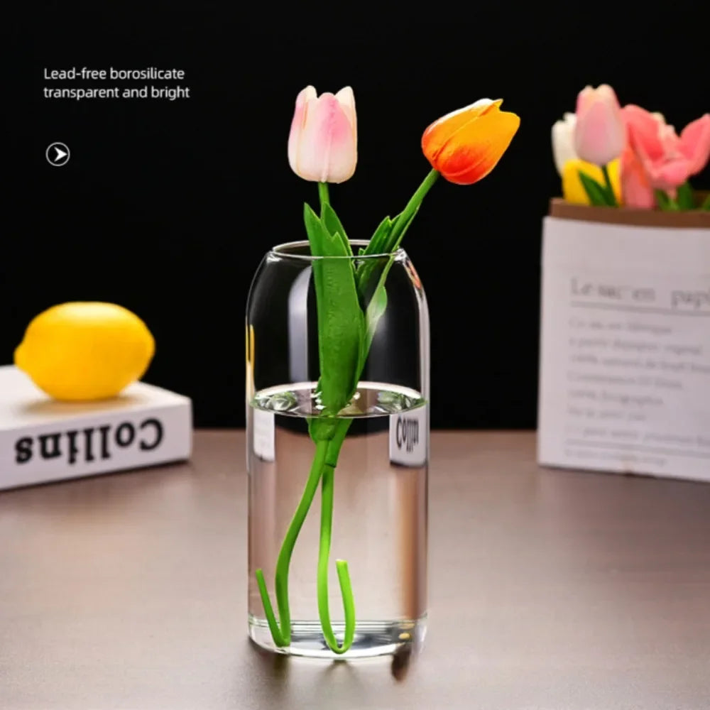 Creative Hydroponic Plant Glass Simple Modern Bottle Flower Vase for Centerpieces Desktop Home Dining Wedding Modern Wedding