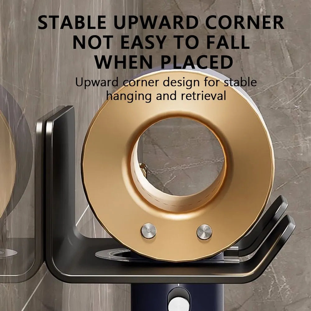Hair Dryer Holder Bathroom Hair Straightener Stand Nail Free Shelves for Wall Room Bathroom Storage Rack Shelf Wall-mounted Home