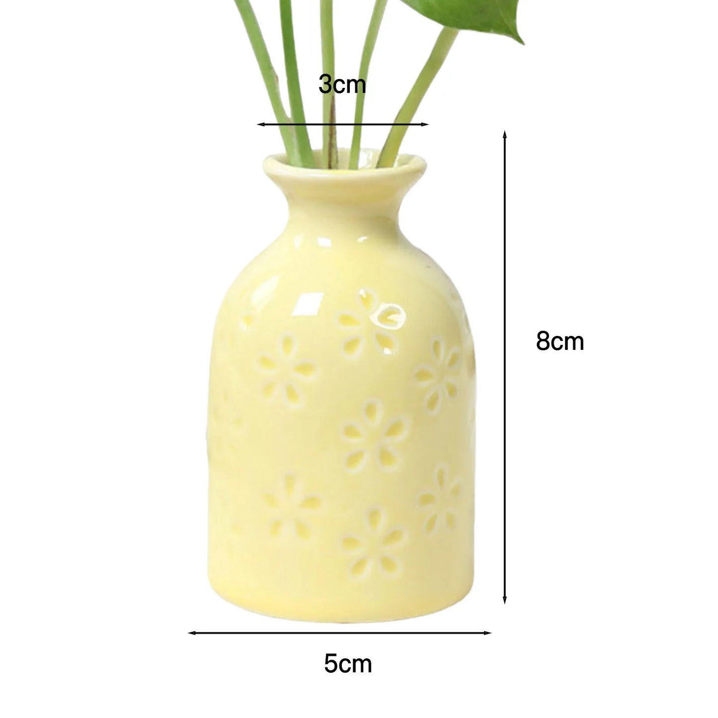 Ceramic Flower Vase Pot Hydroponic Bottle Creative Vase for Plants Office Desktop Ornament Home Room Decor Garden Flowerpot