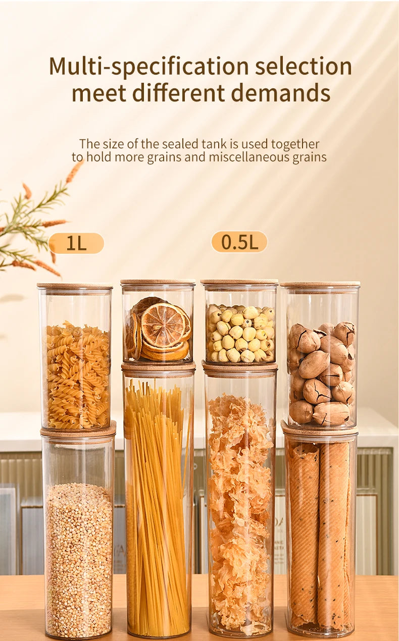 Storage Containers with Lids,Clear Food Jars Fits for Pantry,Coffee Bar,Airtight Canisters for Organizer Pasta,Sugar,Coffee Bean