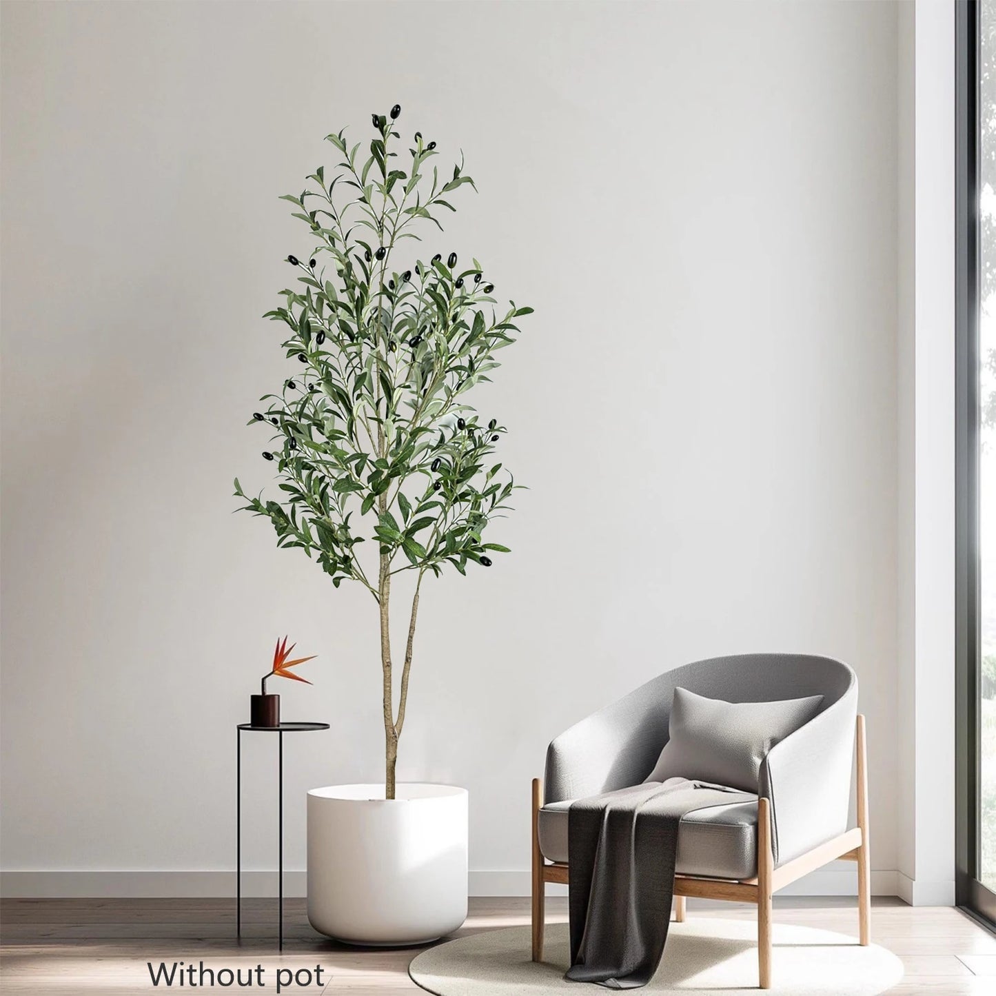 65-200CM Large Artificial Olive Plant tree Branches Fake plant Plastic Ornamental outdoor faux Plant for Home garden Room Decor