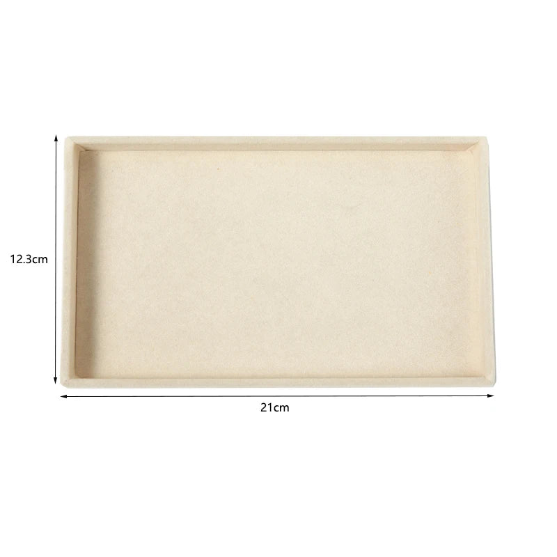 4pcs Hot Sales Fashion Portable Velvet Jewelry Ring Jewelry Display Organizer Box Tray Holder Earring Jewelry Storage
